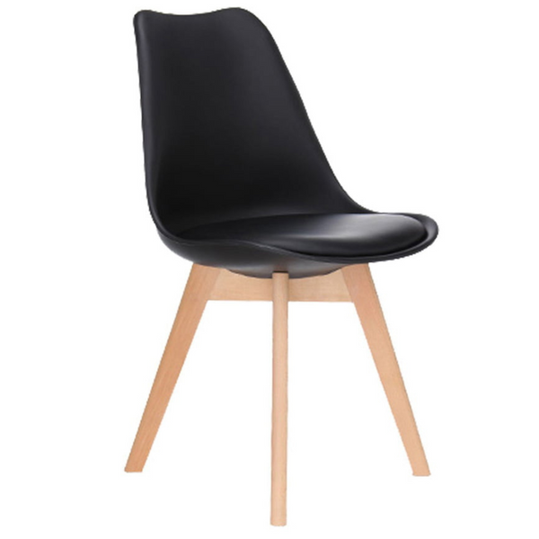 Silla Eames Acolchada Negra