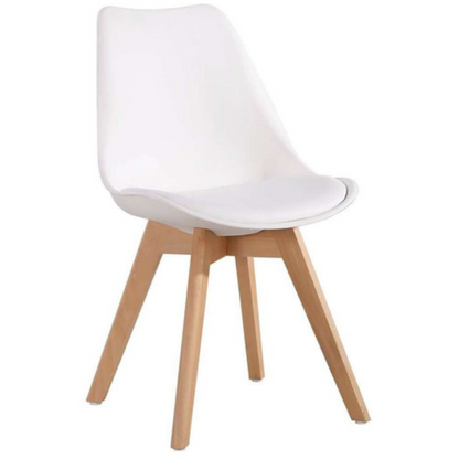 Silla Eames Acolchada Blanca