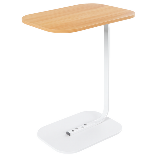 Mesa Lateral Auxiliar Minimalista Wood Blanca