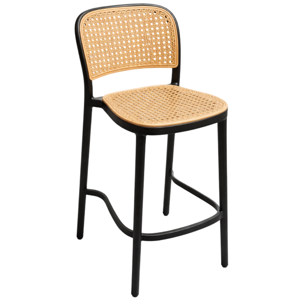 Taburete Delta Lombardia Piso De Bar O Terraza 66cm Negro