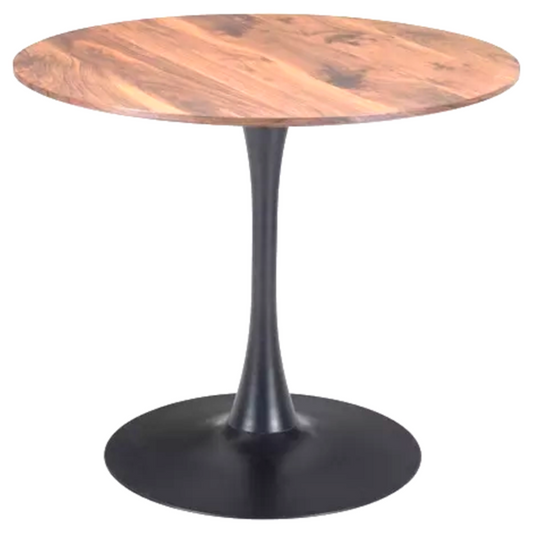 Mesa Comedor Redonda Tulip Wood 80cm Diametro Negra