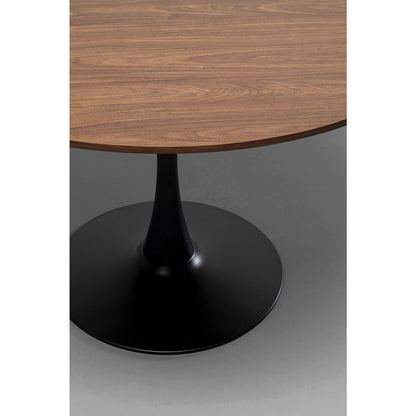 Mesa Comedor Redonda Tulip Wood 100cm Diametro Negra