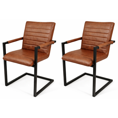 Pack 2 Butacas o Sitiales Milano Oficina Salón Marron