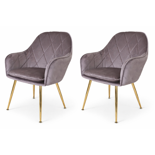 Pack 2 Butacas Sitiales Velvet Diamond Gris