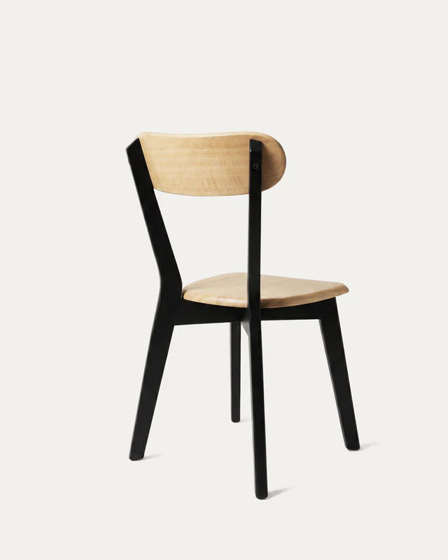 Silla Fresno para Comedor de Madera Natural/Negro