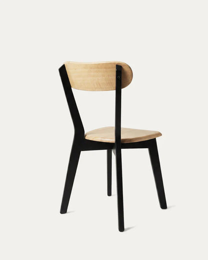 Silla Fresno para Comedor de Madera Natural/Negro