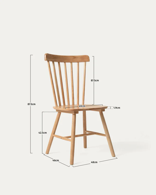 Silla Windsor Madera Natural para Comedor