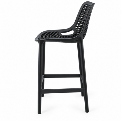 Pack 4 Taburetes Rex de Polipropileno 66cm Negro