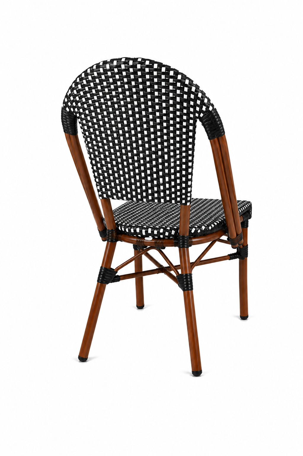 Comedor Parisino para Restaurante y Cafetería – Mesa Redonda 70 cm y 2 Sillas Negras