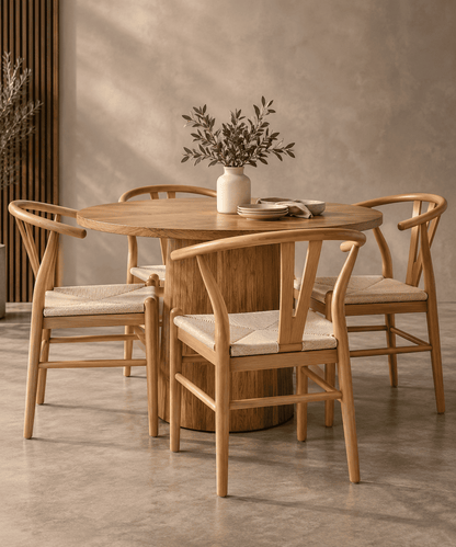 Pack 2 Sillas Wishbone Natural para Comedor