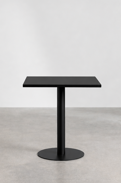 Mesa Tolix Clásica 70x70 Metalica Negro