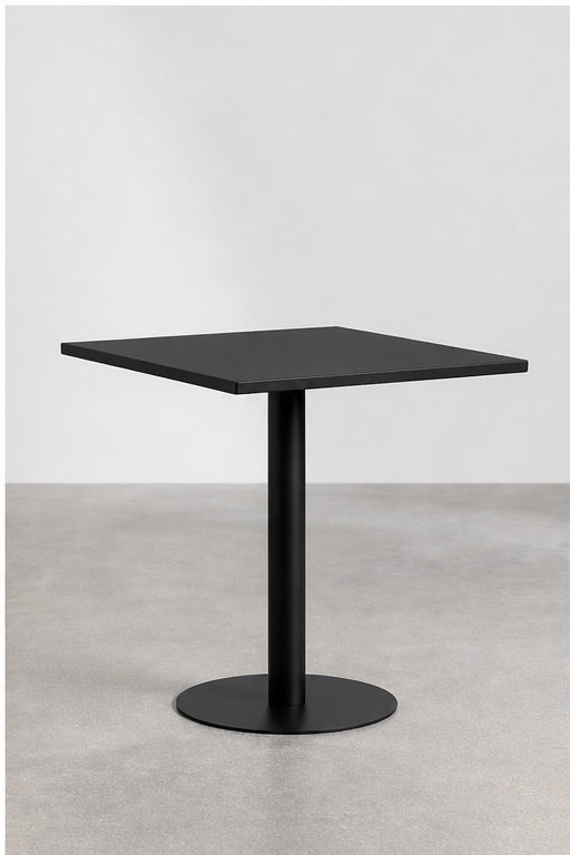 Mesa Tolix Clásica 70x70 Metalica Negro