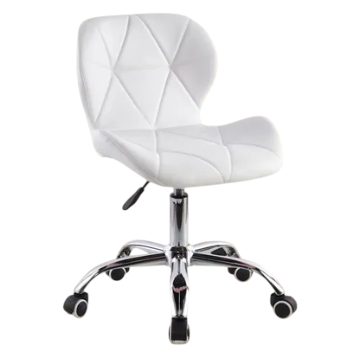 Silla De Escritorio Mariposa Radar Giratoria Acolchada Blanca