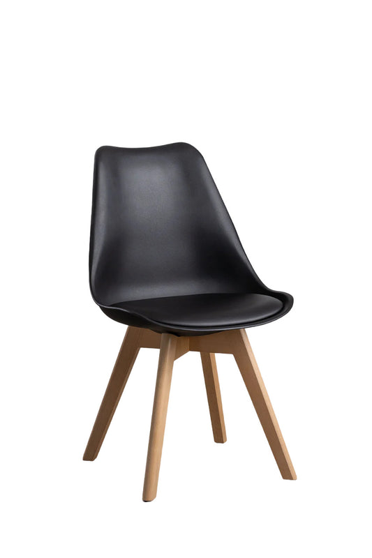 Silla Eames Acolchada Negra