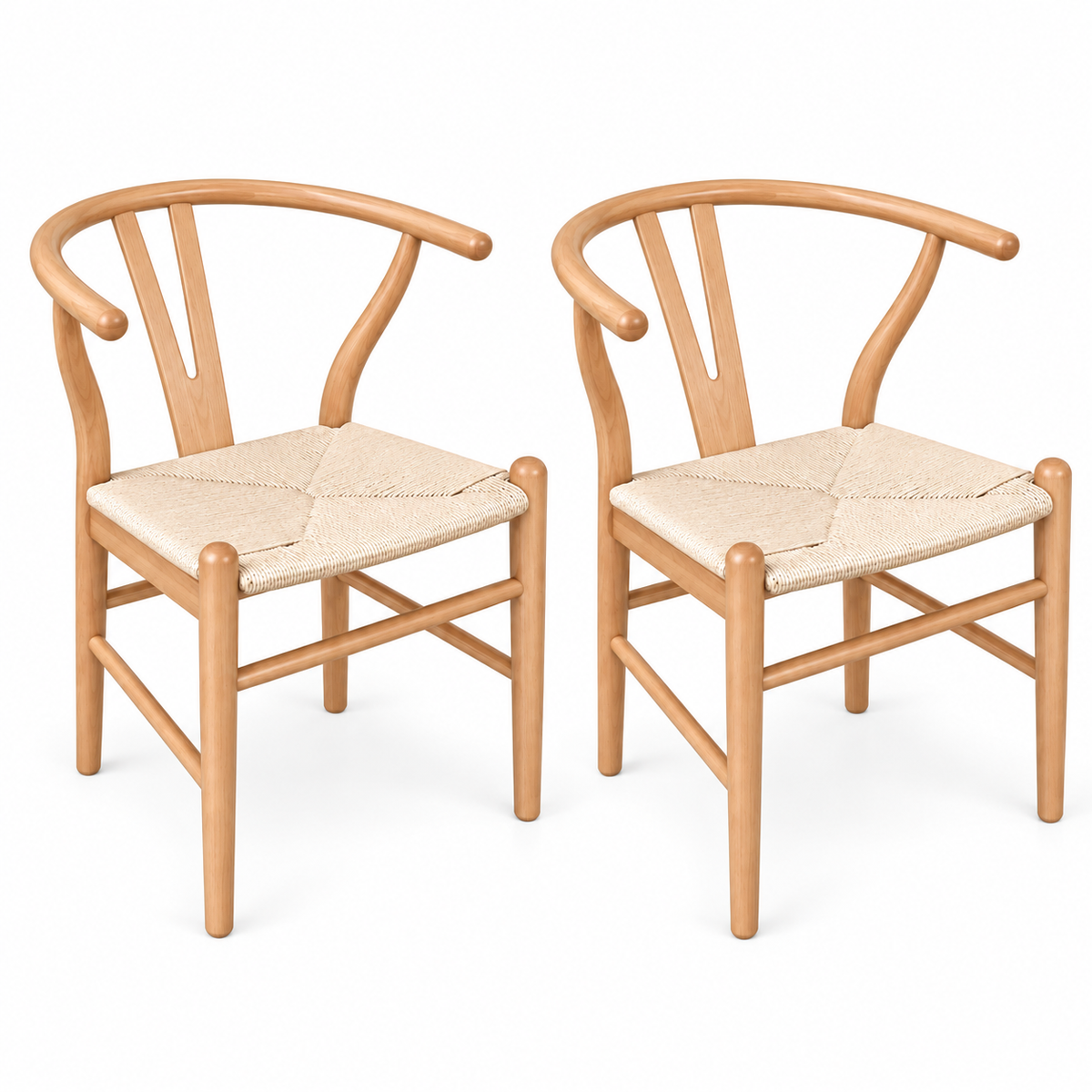 Pack 2 Sillas Wishbone Natural para Comedor