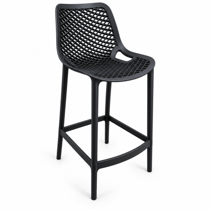 Pack 4 Taburetes Rex de Polipropileno 66cm Negro