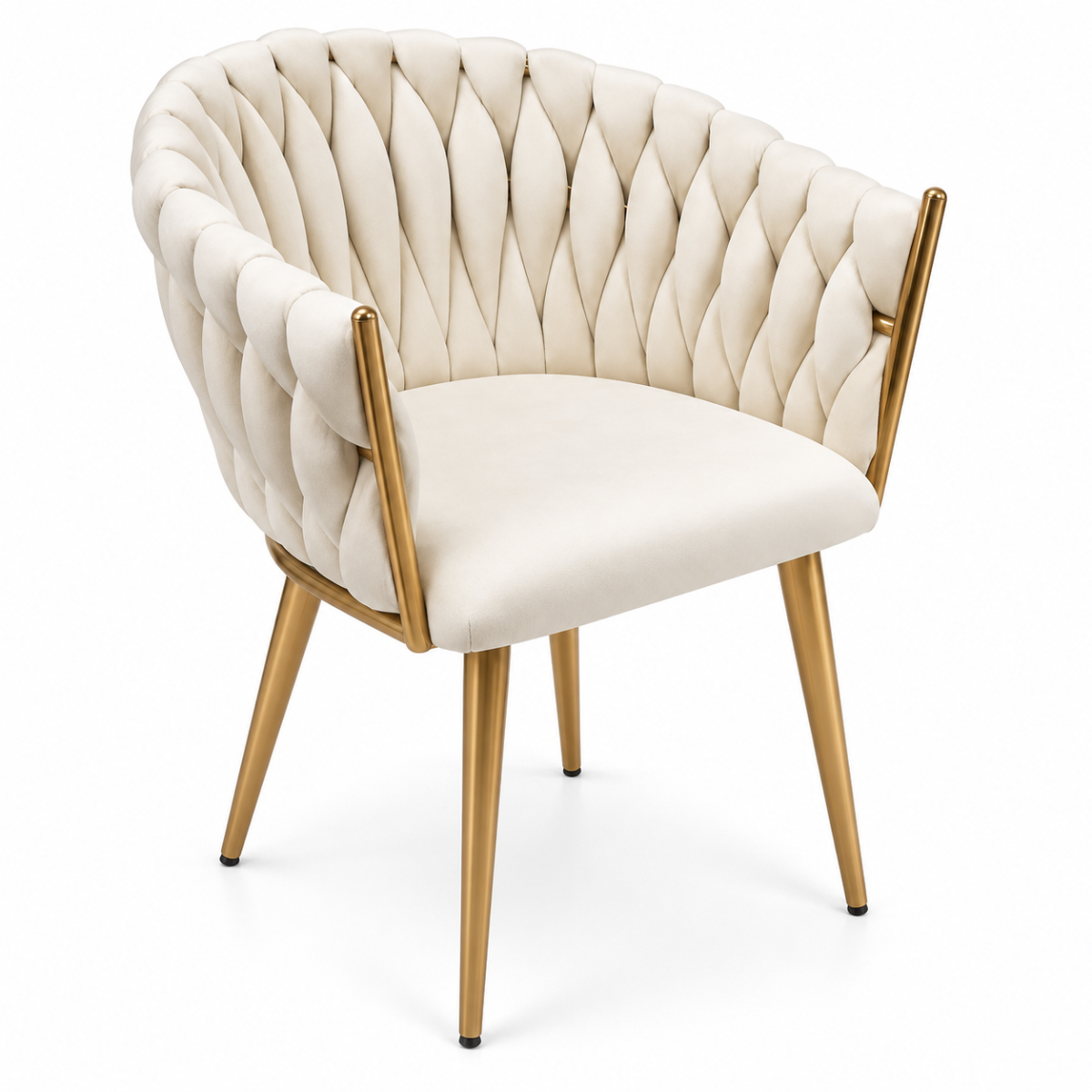 Pack 2 Butacas Sitiales Queen Fijo de Terciopelo Beige