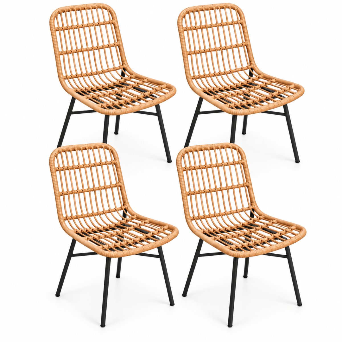 Pack 4 Sillas Siena Rattan para Comedor o Terraza