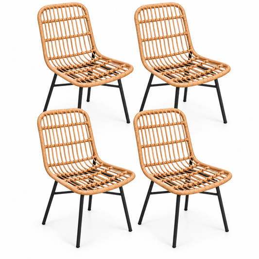 Pack 4 Sillas Siena Rattan para Comedor o Terraza