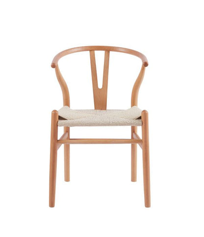 Silla Wishbone Natural para Comedor