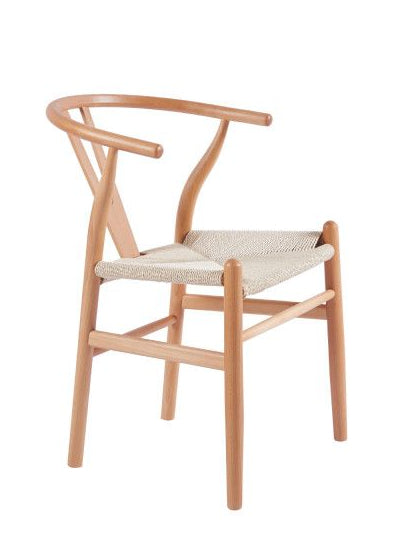 Silla Wishbone Natural para Comedor