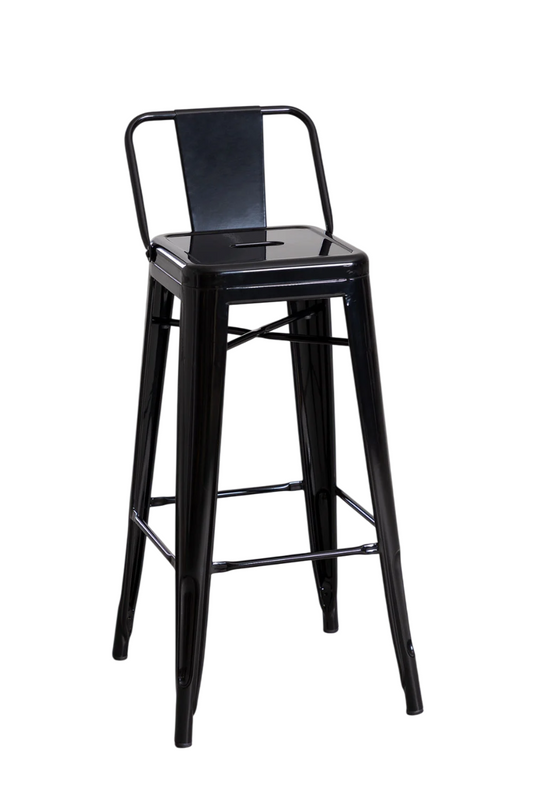 Taburete Tolix Clásico Negro 66cm