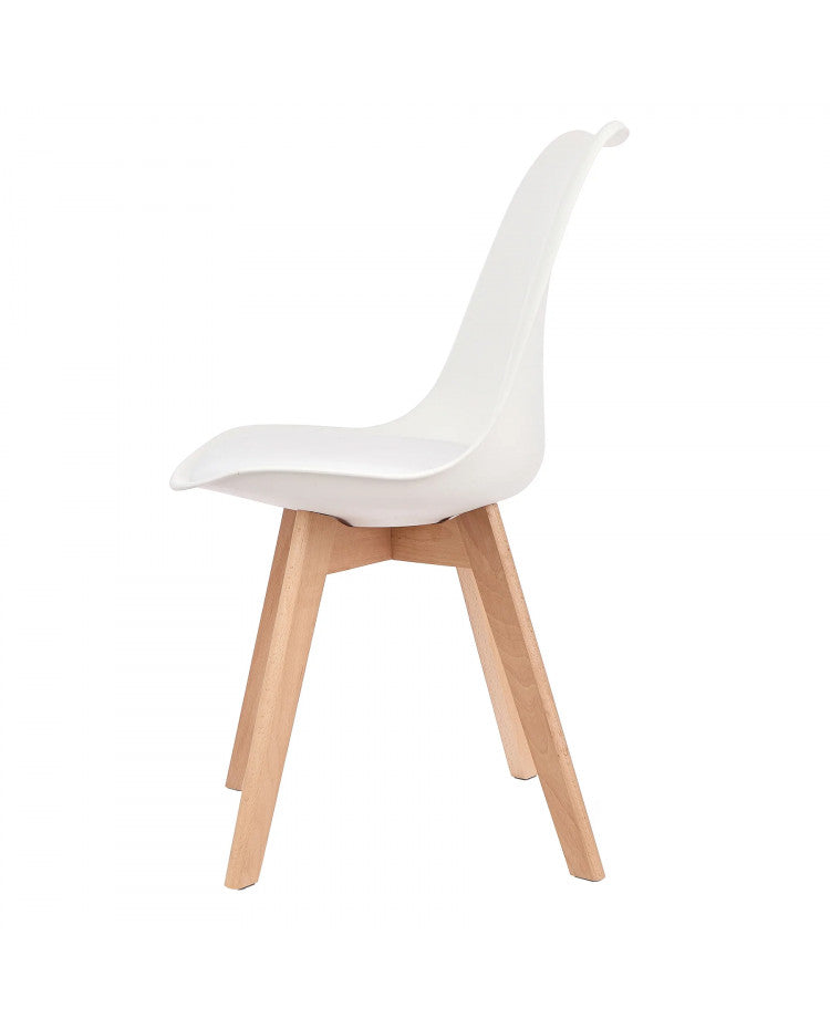 Silla Eames Acolchada Blanca
