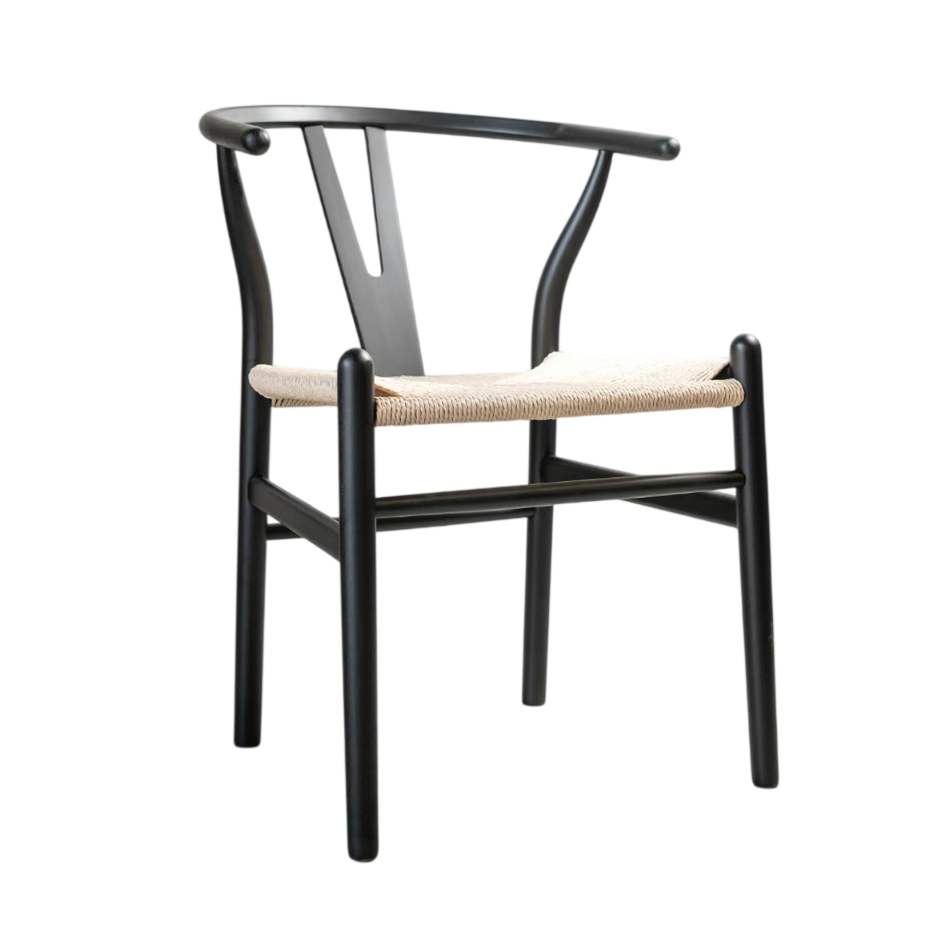 Silla Wishbone Negra para Comedor
