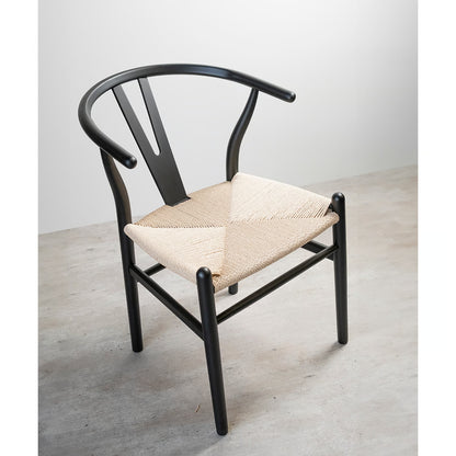 Silla Wishbone Negra para Comedor