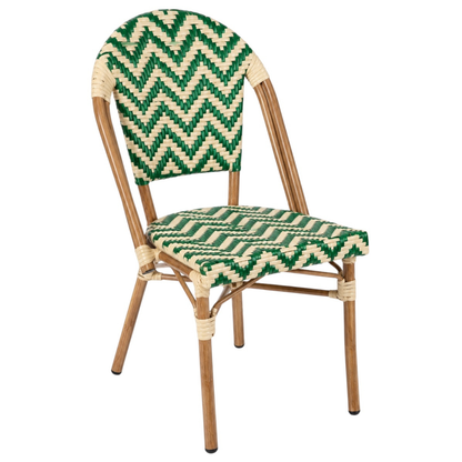 Silla Parisina para Cafetería o Restaurante Verde